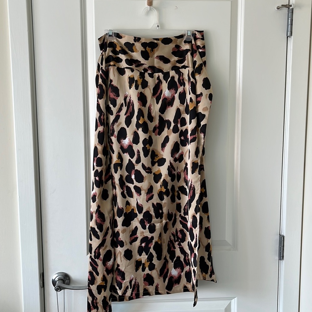 Leopard Jasper wrap skirt